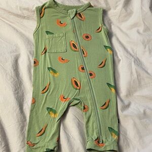 Kyte Baby Green Papaya Sleeveless Romper